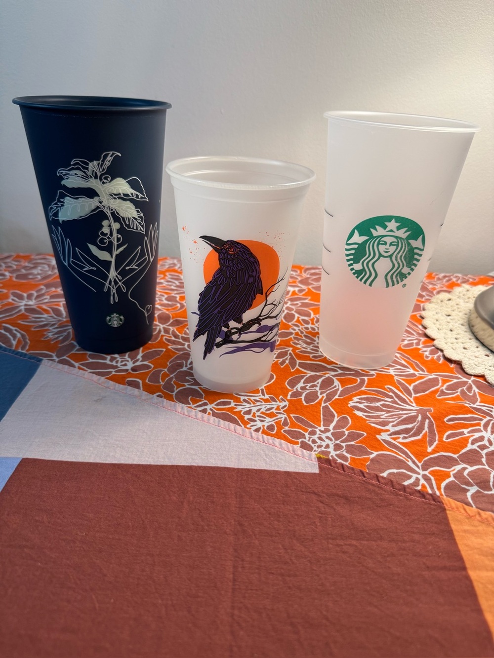 Lot of 3 reusable Starbucks cold cups
